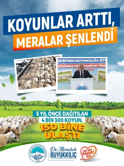 Başkan B&uuml;y&uuml;kkılı&ccedil;&rsquo;tan kırsala, kendi kendini b&uuml;y&uuml;ten model: 150 bin k&uuml;&ccedil;&uuml;kbaş artışı
