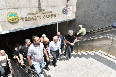 Başkan B&uuml;y&uuml;kkılı&ccedil;&rsquo;tan Yeraltı &Ccedil;arşısı&rsquo;na ziyaret
