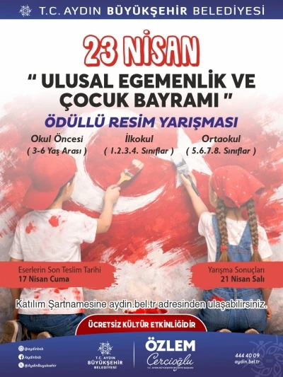 Başkan &Ccedil;er&ccedil;ioğlu&rsquo;ndan 23 Nisan Temalı &ouml;d&uuml;ll&uuml; resim yarışması
