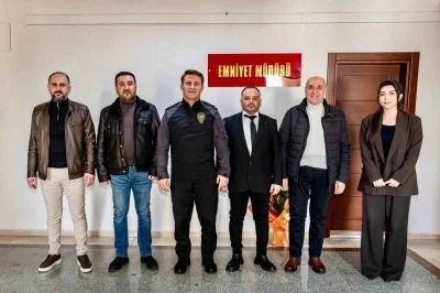 Başkan Dilek ve y&ouml;netiminden İl Emniyet M&uuml;d&uuml;r&uuml; &Ccedil;ağlar&rsquo;a ziyaret

