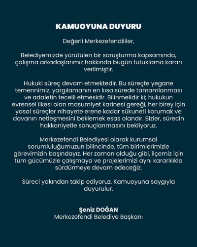 Başkan Doğan; "S&uuml;recin hakkaniyetle sonu&ccedil;lanmasını bekliyoruz"
