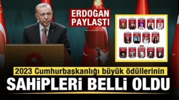 Başkan Erdoğan duyurdu! 2023 Cumhurbaşkanlığı b&uuml;y&uuml;k &ouml;d&uuml;leri sahiplerini buldu