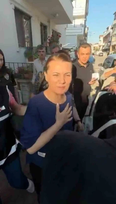 Başkan Fatma Kaplan H&uuml;rriyet&rsquo;in, polis aracına bindiği anların g&ouml;r&uuml;nt&uuml;s&uuml; ortaya &ccedil;ıktı
