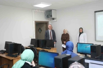 Başkan Taban&rsquo;dan İNESMEK kursiyerlerine ziyaret
