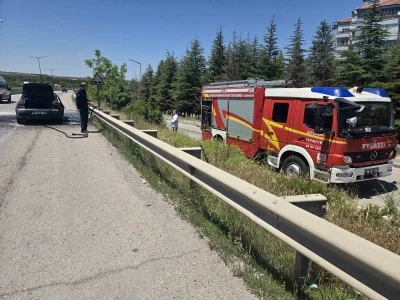 Başkentte otomobil  yangını
