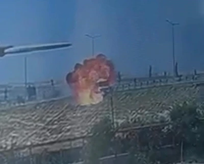 Batman beton mikserinin alev aldığı kaza g&uuml;venlik kamerasında
