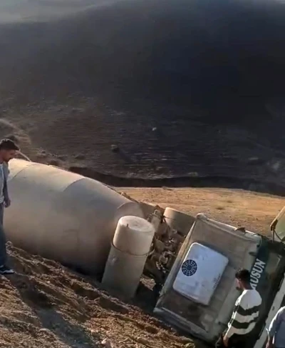 Batman’da beton mikseri şarampole yuvarlandı: 1 yaralı
