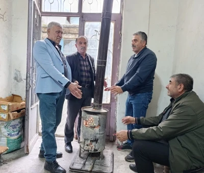 Batman&rsquo;da mayıs ortasında soba kurdular
