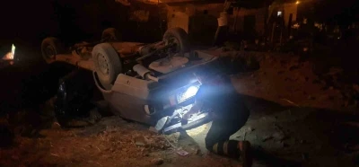 Batman’da otomobil şarampole yuvarlandı: 1 yaralı
