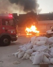 Batman’da park halindeki otomobil alev aldı