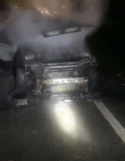 Batman-Diyarbakır karayolunda ara&ccedil; yangını
