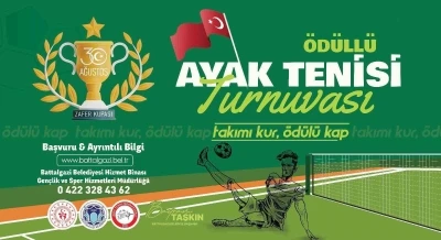Battalgazi Belediyesi’nden 30 Ağustos’a özel ayak tenisi turnuvası

