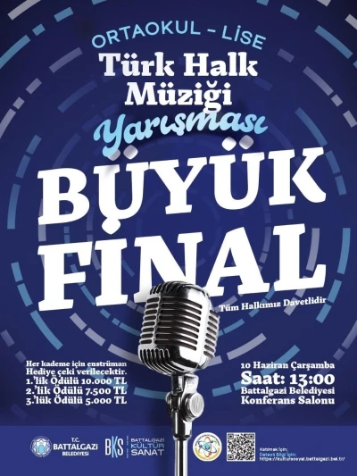 Battalgazi&rsquo;de T&uuml;rk Halk M&uuml;ziği Yarışması final heyecanı
