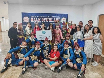 BA&Uuml;N Halk Oyunları ekibi T&uuml;rkiye ikincisi
