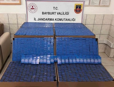 Bayburt&rsquo;ta 2 bin paket ka&ccedil;ak sigara ve 40 bin adet makaron ele ge&ccedil;irildi

