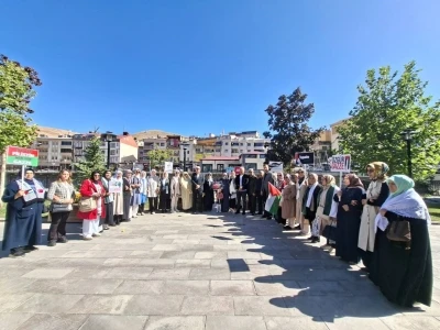 Bayburt’ta ‘Gazze için Sessiz Çığlık’ etkinliğiyle İsrail protesto edildi
