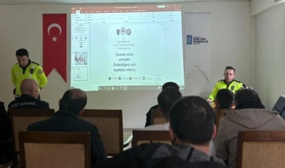 Bayburt&rsquo;ta y&uuml;k&uuml;ml&uuml;lere trafik g&uuml;venliği eğitimi verildi
