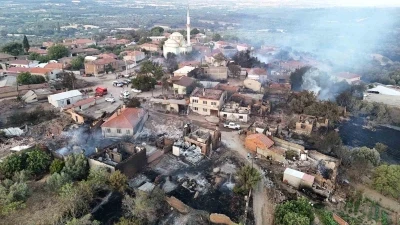Bayramiç yangınında evleri yanan vatandaşlar yaşadıklarını gözyaşlarıyla anlattılar
