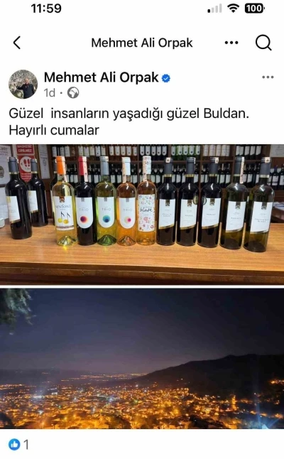 Belediye başkanından alkollü cuma paylaşımı
