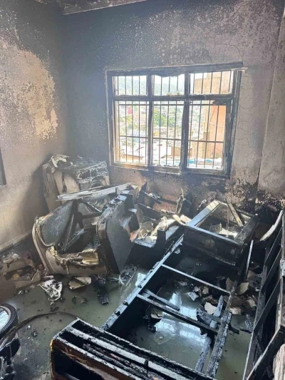 Belen&rsquo;de ev yangını
