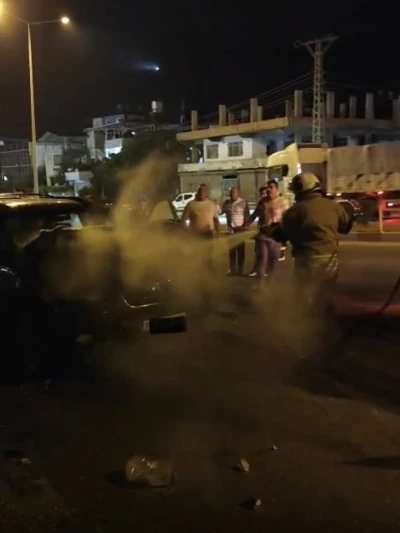 Belen&rsquo;de otomobil yangını
