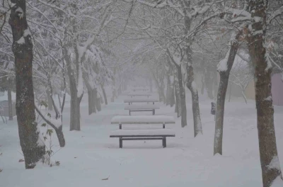 Besni&rsquo;de kar yağışı il&ccedil;eyi beyaza b&uuml;r&uuml;d&uuml;
