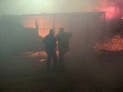 Besni’de konteyner yangını korkuttu