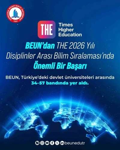 BEUN’dan THE 2026 Yılı Disiplinler Arası Bilim Sıralaması’nda Önemli Bir Başarı
