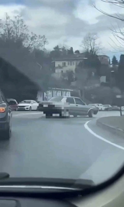 Beykoz&rsquo;da drift yapan s&uuml;r&uuml;c&uuml;ye 109 bin lira ceza: Ehliyeti alındığı halde direksiyon başına ge&ccedil;miş
