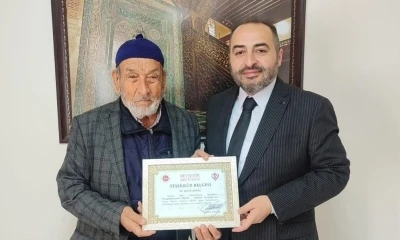 Beyşehirli 84 yaşındaki hafız Konya ikincisi oldu

