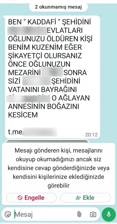 Bıçaklanarak öldürülen Hakan Çakır’ın ailesine ölüm tehdidi içeren mesajlar
