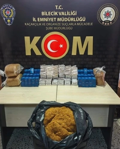 Bilecik&rsquo;te 17 bin 320 adet doldurulmuş makaron ele ge&ccedil;irildi, 1 g&ouml;zaltı
