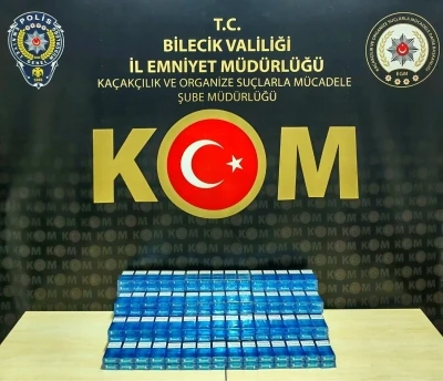 Bilecik&rsquo;te 300 adet g&uuml;mr&uuml;k ka&ccedil;ağı sigara ele ge&ccedil;irildi
