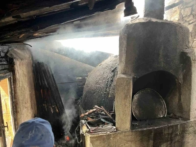 Bilecik&rsquo;te fırın ve kiler olarak kullanılan alanda yangın
