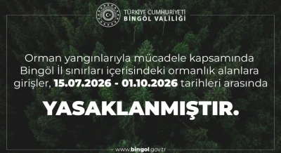 Bing&ouml;l&rsquo;de ormanlık alanlara girişler yasaklandı
