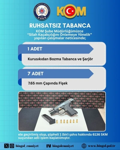 Bingöl’de ruhsatsız silah ve tüfekler ele geçirildi
