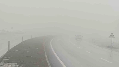 Bing&ouml;l&rsquo;de yoğun sis g&ouml;r&uuml;ş mesafesini d&uuml;ş&uuml;rd&uuml;
