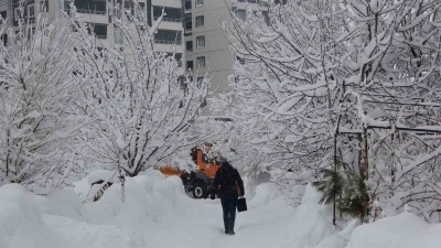 Bitlis&rsquo;te kar yağışı yeniden etkili oldu

