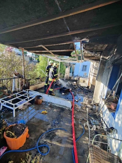 Bodrum’da bir evde yangın çıktı

