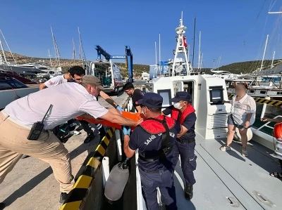 Bodrum ve Marmaris’te teknelerde yaralanan iki kişiye tıbbi tahliye
