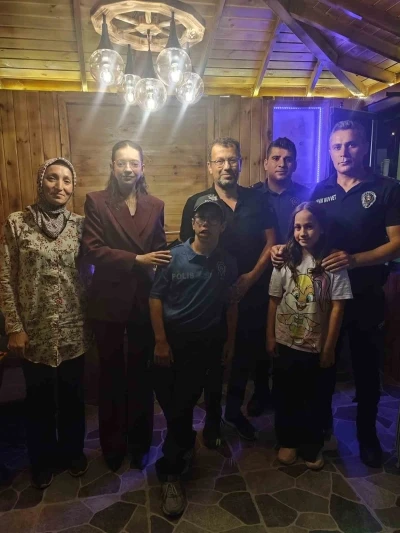 Bolu’da 14 yaşındaki Efe’nin polis olma hayali gerçek oldu
