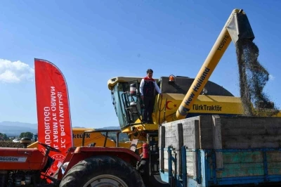 Bolu’da 23 bin 500 dekarda ayçiçek hasadı başladı
