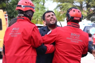 ’Bolu’da 5.8’lik deprem’ senaryosu gerçeğini aratmadı
