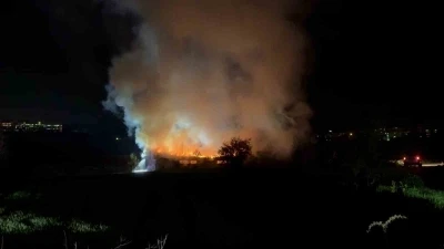 Bolu&rsquo;da inşaat deposunda yangın
