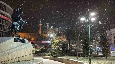 Bolu&rsquo;da kar yağışı başladı
