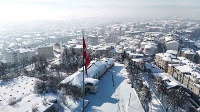 Bolu&rsquo;da kış g&uuml;zelliği havadan g&ouml;r&uuml;nt&uuml;lendi
