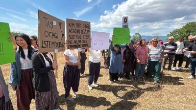 Bolu’da köylüler taş ocağına karşı eylem yaptı

