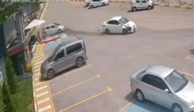 Bolu Dağı’nda otomobil, işletme otoparkına daldı
