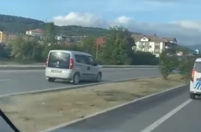 Bolu’nun Mengen ilçesinde ters şeritte tehlikeli yolculuk
