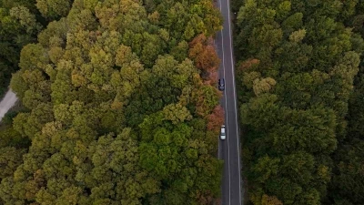 Bolu-Seben yolunda muhteşem sonbahar güzelliği
